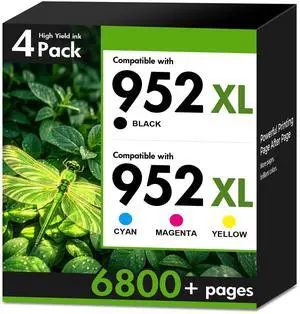 952XL 952 XL 8710 Ink Cartridges Combo Pack for HP Printers 4 Pack | Replacement for HP952XL/952XL Black and Color for HP OfficeJet Pro 8710 7740 8720 8715 8210 8725 8730 8702 8732M 8736 Printer 952XL 952 XL 8710 Ink Cartridges Combo Pack for HP Printers 4 Pack | Replacement for HP952XL/952XL Black and Color for HP OfficeJet Pro 8710 7740 8720 8715 8210 8725 8730 8702 8732M 8736 Printer