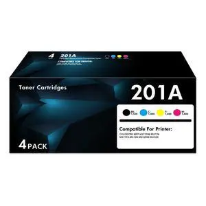 201A 201X MFP M277dw Toner Cartridges 4-Pack Black/Cyan/Magenta/Yellow | Compatible for HP Color LaserJet Pro MFP M277dw M277n M252dw M252n M277c6 M277 M252 CF400A CF401A CF402A CF403A Ink with Chip 201A 201X MFP M277dw Toner Cartridges 4-Pack Black/Cyan/Magenta/Yellow | Compatible for HP Color LaserJet Pro MFP M277dw M277n M252dw M252n M277c6 M277 M252 CF400A CF401A CF402A CF403A Ink with Chip