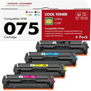 075 Toner Cartridge Set 075H for Canon 075 MF663Cdw MF665Cdw LBP646Cdw | Compatible for Canon Color ImageCLASS MF663Cdw MF665Cdw LBP646Cdw MF662CDW MF660c LBP647Cdw LBP640c Printer Ink High Capacity 075 Toner Cartridge Set 075H for Canon 075 MF663Cdw MF665Cdw LBP646Cdw | Compatible for Canon Color ImageCLASS MF663Cdw MF665Cdw LBP646Cdw MF662CDW MF660c LBP647Cdw LBP640c Printer Ink High Capacity