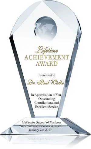 Custom Engrave Crystal Achievement Award, Personalized with Recipient name and Award Message, Unique Crystal Corporate recognition award trophy (M - 8.5") Custom Engrave Crystal Achievement Award, Personalized with Recipient name and Award Message, Unique Crystal Corporate recognition award trophy (M - 8.5")