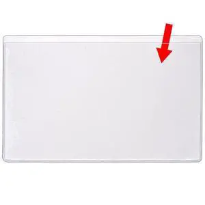 StoreSMART - 6" x 9" Non-Adhesive Vinyl Plastic Pocket - Open Long Side - 100 Pack - PE109L-C-100 StoreSMART - 6" x 9" Non-Adhesive Vinyl Plastic Pocket - Open Long Side - 100 Pack - PE109L-C-100