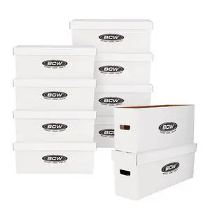 Long Comic Storage Box - 10 ct | Holds 250300 Current & Silver Age Comics | Sturdy 200 lb. for Cardboard Comic Book | Stackable Comic Storage Box for Collectors Long Comic Storage Box - 10 ct | Holds 250300 Current & Silver Age Comics | Sturdy 200 lb. for Cardboard Comic Book | Stackable Comic Storage Box for Collectors