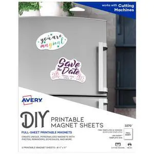 Printable Magnet Sheets, 8.5" x 11", Inkjet Printer, Pack of 60 Matte White Sheets (3270) Printable Magnet Sheets, 8.5" x 11", Inkjet Printer, Pack of 60 Matte White Sheets (3270)