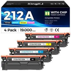 212A Toner Cartridges 4-Pack with Chip Compatible for HP 212A W2120A 212X W2120X Color Laserjet Enterprise MFP M578c M578z M554dn M555dn M555x M578dn M578f M555 M554 M578 Printer Ink All-in-One Black 212A Toner Cartridges 4-Pack with Chip Compatible for HP 212A W2120A 212X W2120X Color Laserjet Enterprise MFP M578c M578z M554dn M555dn M555x M578dn M578f M555 M554 M578 Printer Ink All-in-One Black