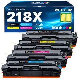 218X with Chip Compatible for HP 218X Toner Cartridges 4 Pack 218A Toner for HP Color LaserJet pro MFP 3301fdw Toner 3301cdw 3201dw 3301sdw Printer Ink Set W2180A W2180X (BCMY) 218X with Chip Compatible for HP 218X Toner Cartridges 4 Pack 218A Toner for HP Color LaserJet pro MFP 3301fdw Toner 3301cdw 3201dw 3301sdw Printer Ink Set W2180A W2180X (BCMY)