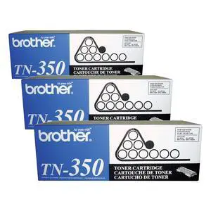 Genuine Black Toner Cartridge, TN350, Replacement Black Toner, Page Yield Up to 2,500 Pages (Pack of 3) Genuine Black Toner Cartridge, TN350, Replacement Black Toner, Page Yield Up to 2,500 Pages (Pack of 3)