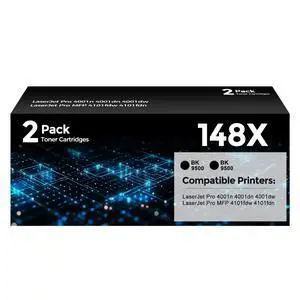 148X Toner Cartridges 2 Pack (19000 Pages) Compatible with LaserJet Pro 4001 MFP 4101 Series for HP 148X 148A W1480X High Yield Toner Work for Pro 4001dw 4001dn 4001n MFP 4101fdw 4101fdn Printer 148X Toner Cartridges 2 Pack (19000 Pages) Compatible with LaserJet Pro 4001 MFP 4101 Series for HP 148X 148A W1480X High Yield Toner Work for Pro 4001dw 4001dn 4001n MFP 4101fdw 4101fdn Printer