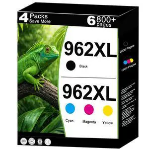 962XL Ink Cartridges Replacement for HP 962 XL Combo Pack Work with 9012e 9010e 9012 9020e 9019 9015e 9010 9015 9025e 9020 9018e 9018 9025 Printers with V24.2.1 Chip 4 Packs-Cyan Magenta Yellow Black 962XL Ink Cartridges Replacement for HP 962 XL Combo Pack Work with 9012e 9010e 9012 9020e 9019 9015e 9010 9015 9025e 9020 9018e 9018 9025 Printers with V24.2.1 Chip 4 Packs-Cyan Magenta Yellow Black
