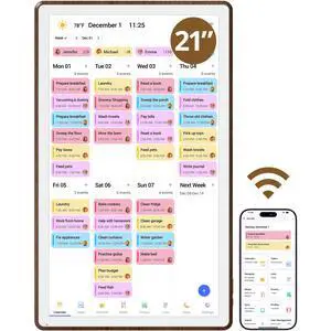 Digital Calendar 21 inch, Electronic Calendar Wall Touch Screen, Smart Family/Home Gift for Schedule Reminders, Task Rewards, Chort Chart and Digital Picture Frame Digital Calendar 21 inch, Electronic Calendar Wall Touch Screen, Smart Family/Home Gift for Schedule Reminders, Task Rewards, Chort Chart and Digital Picture Frame