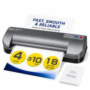 13-Inch Thermal Laminator & Foil Applicator, 310 Mil, 4-Roller, 55s Warm-Up, 18 seconds/page, Auto Shutoff, Commercial-Grade Laminating Machine with 10 Pouches for Office, School, Crafts & DIY 13-Inch Thermal Laminator & Foil Applicator, 310 Mil, 4-Roller, 55s Warm-Up, 18 seconds/page, Auto Shutoff, Commercial-Grade Laminating Machine with 10 Pouches for Office, School, Crafts & DIY