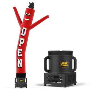 Air Dancers Inflatable Tube Man Set - 7ft Tall Wacky Waving Inflatable Dancing Tube Guy with Weather Resistant Blower for Business Promotion - Open Red Air Dancers Inflatable Tube Man Set - 7ft Tall Wacky Waving Inflatable Dancing Tube Guy with Weather Resistant Blower for Business Promotion - Open Red