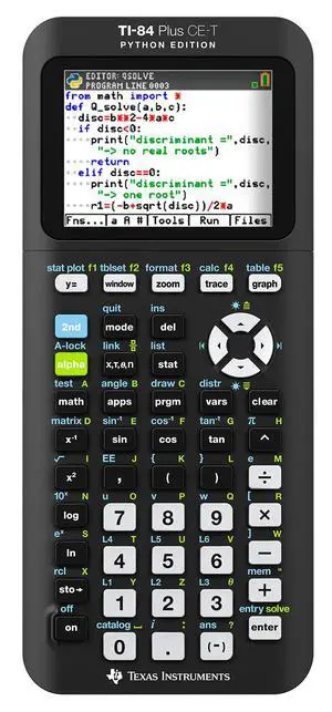 TI-84 Plus CE-T Python Edition Graphical Calculator (Colour Display) Black TI-84 Plus CE-T Python Edition Graphical Calculator (Colour Display) Black