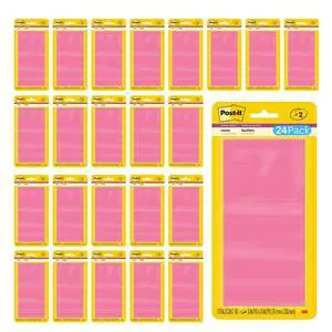Super Sticky Notes, 3 in. x 8 in., Energy Boost Collection, 24-Pack | 45 Sheets/Pad, 48 Pads, Lined, Recyclable, Assorted Colors Super Sticky Notes, 3 in. x 8 in., Energy Boost Collection, 24-Pack | 45 Sheets/Pad, 48 Pads, Lined, Recyclable, Assorted Colors