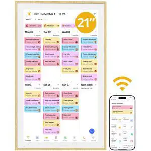 Digital Calendar 21 inch, Electronic Wall Calendar with Interactive Touch Screen, Smart Family/Home Gift for Schedule Reminders, Task Rewards, Chort Chart and Digital Picture Frame Digital Calendar 21 inch, Electronic Wall Calendar with Interactive Touch Screen, Smart Family/Home Gift for Schedule Reminders, Task Rewards, Chort Chart and Digital Picture Frame