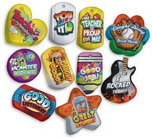 Encourage & Recognize Positive Student Behavior Brag Tag Value Pack: 500 Tags (50 Tags for Each Shape) Encourage & Recognize Positive Student Behavior Brag Tag Value Pack: 500 Tags (50 Tags for Each Shape)