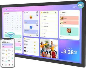 24" Digital Calendar Electronic-eCalendar WhiteBoard-Meal-Planner- Display for Family Schedule, To Do List, Star Reward, No Subscription, Sync Online iCloud Outlook via App, Wall Mount, Gifts for Mom 24" Digital Calendar Electronic-eCalendar WhiteBoard-Meal-Planner- Display for Family Schedule, To Do List, Star Reward, No Subscription, Sync Online iCloud Outlook via App, Wall Mount, Gifts for Mom
