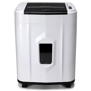 Professional Grade 120-Sheet Auto Feed Micro-Cut Paper and Credit Card Shredder with 5 Gallon Pullout Basket / 30 Minutes/Security Level P-4 (White/Black) Professional Grade 120-Sheet Auto Feed Micro-Cut Paper and Credit Card Shredder with 5 Gallon Pullout Basket / 30 Minutes/Security Level P-4 (White/Black)