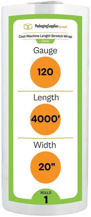 PSBM Machine Stretch Wrap, 1 Roll 19.7 Inch x 4000 Feet 120 Gauge Heavy Duty Clear Plastic Wrap Industrial Strength Shrink Film for Moving, Packing & Shipping PSBM Machine Stretch Wrap, 1 Roll 19.7 Inch x 4000 Feet 120 Gauge Heavy Duty Clear Plastic Wrap Industrial Strength Shrink Film for Moving, Packing & Shipping