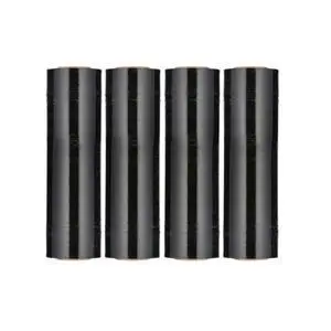 PSBM Black Stretch Wrap, 4 Roll 18 Inch x 1500 Feet 80 Gauge Heavy Duty up to 800% Ultimate Stretch Clear Plastic Wrap Industrial Strength Shrink Film for Moving, Packing & Shipping PSBM Black Stretch Wrap, 4 Roll 18 Inch x 1500 Feet 80 Gauge Heavy Duty up to 800% Ultimate Stretch Clear Plastic Wrap Industrial Strength Shrink Film for Moving, Packing & Shipping