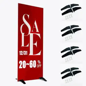 32 Pcs / 8 Sets Spider Feet Board Sign Holder Base Heavy Duty Metal Floor Mount Standing Sign Holder for Board Display Show (Base Only) (8) 32 Pcs / 8 Sets Spider Feet Board Sign Holder Base Heavy Duty Metal Floor Mount Standing Sign Holder for Board Display Show (Base Only) (8)