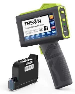 New Upgrade Handheld Inkjet Printer with 1/2 Inch (12.7mm) Printhead for Date Time Logo Batch Number QR Code Quick Drying Printing on Plastic Wood Carboard Metal Glass and More (Green) New Upgrade Handheld Inkjet Printer with 1/2 Inch (12.7mm) Printhead for Date Time Logo Batch Number QR Code Quick Drying Printing on Plastic Wood Carboard Metal Glass and More (Green)