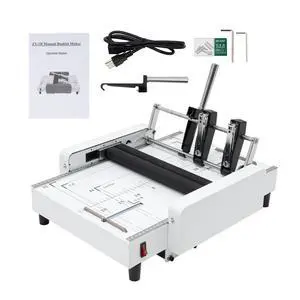 A3 Folding Binding Machine, 2-in-1 Paper Folder Machine 60W Letter Folding Machine Book Printing Machine Booklet Maker About 200-300 Books/H Max. Binding 20 Sheets with Visible Panel A3 Folding Binding Machine, 2-in-1 Paper Folder Machine 60W Letter Folding Machine Book Printing Machine Booklet Maker About 200-300 Books/H Max. Binding 20 Sheets with Visible Panel