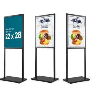 Black 22×28inch Sign holder floor stand, heavy Duty Pedestal poster banner stand for display,22×28inch slide-in double sided poster sign holder floor standing for board Display (Black 3 Pack) Black 22×28inch Sign holder floor stand, heavy Duty Pedestal poster banner stand for display,22×28inch slide-in double sided poster sign holder floor standing for board Display (Black 3 Pack)
