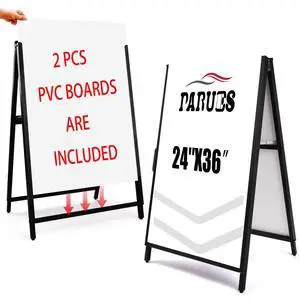 A Frame Sidewalk Sign 24x36 inches Sandwich Board Signs Outdoor Heavy Duty Double-Sided,including 4 Corrugated Boards & 4 Anti-Glare Covers for Business Indoor Outdoor (2 PACK) A Frame Sidewalk Sign 24x36 inches Sandwich Board Signs Outdoor Heavy Duty Double-Sided,including 4 Corrugated Boards & 4 Anti-Glare Covers for Business Indoor Outdoor (2 PACK)