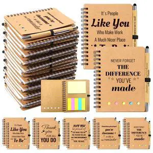 320 Pcs/160 Sets Employee Appreciation Gifts Bulk - Inspirational Spiral Notebooks with Motivational Pens, Thank You Gifts,Valentines Gift for Staff, Coworkers,Teacher, Team, Nurse, Office & School 320 Pcs/160 Sets Employee Appreciation Gifts Bulk - Inspirational Spiral Notebooks with Motivational Pens, Thank You Gifts,Valentines Gift for Staff, Coworkers,Teacher, Team, Nurse, Office & School