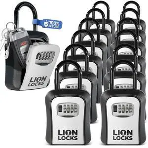 Key Lock Box for Keys with Code (12 Pack) 4 Digit Combination Lockbox for Keys Outdoor, Portable, Waterproof, Realtor Lock Box Key Lock Box for Keys with Code (12 Pack) 4 Digit Combination Lockbox for Keys Outdoor, Portable, Waterproof, Realtor Lock Box