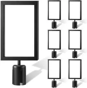 8 Pcs Stanchion Sign Holder Double Sided Sign Frame with Cover Stanchion Top Frames for 8.58 x 12.52 Inches Paper Size for Crowd Control Sentry Stanchions, Black 8 Pcs Stanchion Sign Holder Double Sided Sign Frame with Cover Stanchion Top Frames for 8.58 x 12.52 Inches Paper Size for Crowd Control Sentry Stanchions, Black