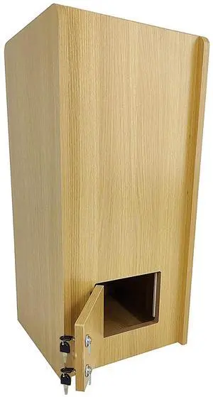 ® Wood (MDF Veneer) Donation Box Tithing Box Fundraising Stand 40004 ® Wood (MDF Veneer) Donation Box Tithing Box Fundraising Stand 40004