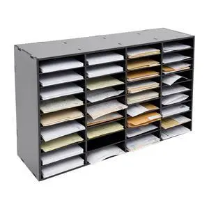 Literature Organizer 36 Slots Desk File Literature Sorter Mailbox Sorter Paper and Mail Organizer Desktop Paper Storage Holder for Home, Office and Classroom (39.4 * 11.8 * 24in, Black) Literature Organizer 36 Slots Desk File Literature Sorter Mailbox Sorter Paper and Mail Organizer Desktop Paper Storage Holder for Home, Office and Classroom (39.4 * 11.8 * 24in, Black)