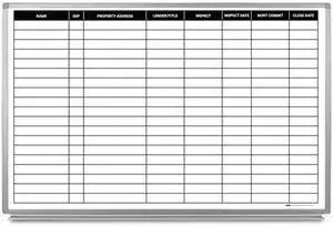 Real Estate Pipeline Whiteboard 36" x 24" Real Estate Pipeline Whiteboard 36" x 24"