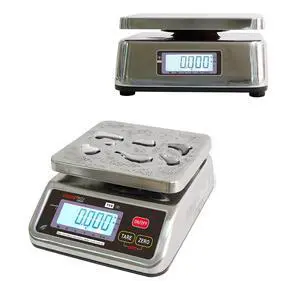 TVS Portion Control Stainless Steel Washdown Scale, Lb/Oz/Kg/g Switchable, Low Profile Design, 12lb Capacity, 0.002lb Readability, Dual Display, NTEP Legal for Trade, NSF Certified TVS Portion Control Stainless Steel Washdown Scale, Lb/Oz/Kg/g Switchable, Low Profile Design, 12lb Capacity, 0.002lb Readability, Dual Display, NTEP Legal for Trade, NSF Certified