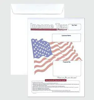 500 Cashier Depot Income Tax Return Envelopes 10" x 13" Catalog (Open End), American Flag Design, Heavy 28lb White Paper, Gum Flap, Printable & Customizable, 500 Count 500 Cashier Depot Income Tax Return Envelopes 10" x 13" Catalog (Open End), American Flag Design, Heavy 28lb White Paper, Gum Flap, Printable & Customizable, 500 Count