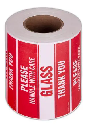 3" X 5" Please Handle with Care Glass Thank You Stickers for Shipping and Packing - 500 Adhesive Labels Per Roll (10 Pack) 3" X 5" Please Handle with Care Glass Thank You Stickers for Shipping and Packing - 500 Adhesive Labels Per Roll (10 Pack)