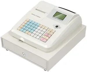 Bepritm 48 Keys Commercial Cash Register, Electronic Cashier Cash Register with Drawer Box&LED Display, Cash Management System for Small Businesses, Retailers, Supermarkets (Grey White) Bepritm 48 Keys Commercial Cash Register, Electronic Cashier Cash Register with Drawer Box&LED Display, Cash Management System for Small Businesses, Retailers, Supermarkets (Grey White)