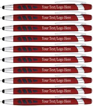 Personalized with Your Custom Logo or Text Pens-300 Pack Bulk-for Businesses, Parties, and Events, 2 in 1 Capacitive Stylus & Ballpoint Pen Compatible with Most Touchscreen Devices, Red Personalized with Your Custom Logo or Text Pens-300 Pack Bulk-for Businesses, Parties, and Events, 2 in 1 Capacitive Stylus & Ballpoint Pen Compatible with Most Touchscreen Devices, Red