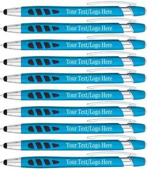 Personalized with Your Custom Logo or Text Pens-300 Pack Bulk-for Businesses, Parties, and Events, 2 in 1 Capacitive Stylus & Ballpoint Pen Compatible with Most Touchscreen Devices, L'Blue Personalized with Your Custom Logo or Text Pens-300 Pack Bulk-for Businesses, Parties, and Events, 2 in 1 Capacitive Stylus & Ballpoint Pen Compatible with Most Touchscreen Devices, L'Blue