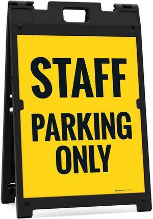 Staff Parking Only Sidewalk Sign Kit, | 24x36 Inches Replacement Panels 2-Pack Corrugated Plastic USA Made Staff Parking Only Sidewalk Sign Kit, | 24x36 Inches Replacement Panels 2-Pack Corrugated Plastic USA Made