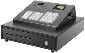 Cash Register, Electronic Cash Register Cash Drawer Money Box with Lock, Money Tray Cash Holder Cashier Machine, 9 Bill & Coin Compartments, 38 Keys, Digital Screen, L12.8*D20in Cash Register, Electronic Cash Register Cash Drawer Money Box with Lock, Money Tray Cash Holder Cashier Machine, 9 Bill & Coin Compartments, 38 Keys, Digital Screen, L12.8*D20in