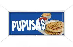 Pupusas Vinyl Banner advertising Sign Full color indoor outdoor Salvadorian Food (3' x 15') Pupusas Vinyl Banner advertising Sign Full color indoor outdoor Salvadorian Food (3' x 15')