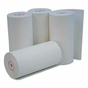 Direct Thermal Print Paper Rolls, 0.38" Core, 4.38" x 127 ft, White, 50/Carton Direct Thermal Print Paper Rolls, 0.38" Core, 4.38" x 127 ft, White, 50/Carton
