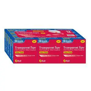 Transparent Tape Refill, 3/4 in x 1296 in, 12 Ct, 12-Case | fit standard dispensers Transparent Tape Refill, 3/4 in x 1296 in, 12 Ct, 12-Case | fit standard dispensers