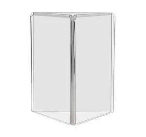 12 Pack Triple Sign Holder Holds 5" x 7" in Each 3 Sided Countertop Table Tent Restaurant Menu Drink Food Display Printed Material Signage Literature by 12 Pack Triple Sign Holder Holds 5" x 7" in Each 3 Sided Countertop Table Tent Restaurant Menu Drink Food Display Printed Material Signage Literature by