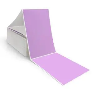 8NET 4 x 6 Purple Fanfold Direct Thermal Mailing Shipping Labels Self Adhesive, 4000 Labels per case, Compitable with Most Thermal Printers 8NET 4 x 6 Purple Fanfold Direct Thermal Mailing Shipping Labels Self Adhesive, 4000 Labels per case, Compitable with Most Thermal Printers