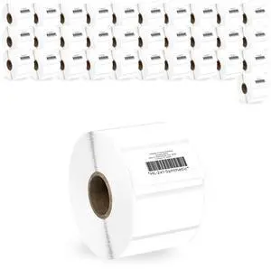 Compatible with Zebra, 1" Core, in Polypropylene, 2" x 1" | Barcode Labels Compatible With Zebra and Rollo Printers, 32 Rolls / 1300 Labels per Roll Compatible with Zebra, 1" Core, in Polypropylene, 2" x 1" | Barcode Labels Compatible With Zebra and Rollo Printers, 32 Rolls / 1300 Labels per Roll
