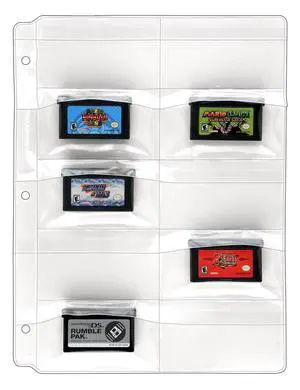 StoreSMART® - Plastic Pages for Video Game Cartridges/Cards - with Flaps - for 3-Ring Binders - 100-Pack - VH308F-GAME-100 StoreSMART® - Plastic Pages for Video Game Cartridges/Cards - with Flaps - for 3-Ring Binders - 100-Pack - VH308F-GAME-100