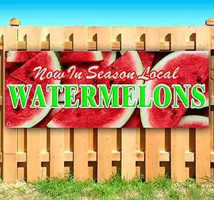 Watermelons Banner 13 oz | Non-Fabric | Heavy-Duty Vinyl Single-Sided with Metal Grommets Watermelons Banner 13 oz | Non-Fabric | Heavy-Duty Vinyl Single-Sided with Metal Grommets
